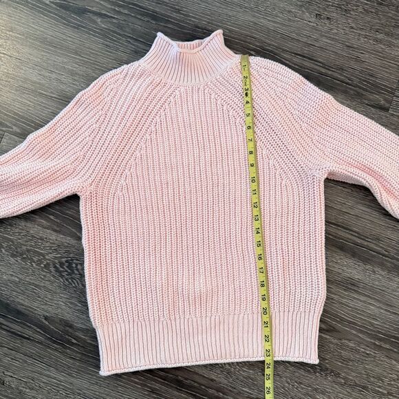 J. Crew Light Pink Roll Neck Cotton Sweater - Picture 7 of 9